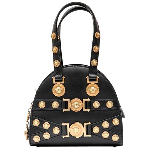 versus versace bowling bag|Versace Tag Bowling Shoulder Bag Black,Gold .